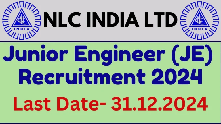 NLC Junior Engineer Recruitment 2024