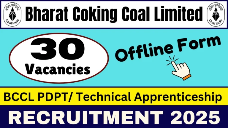 BCCL PDPT Technical Apprenticeship Recruitment 2025