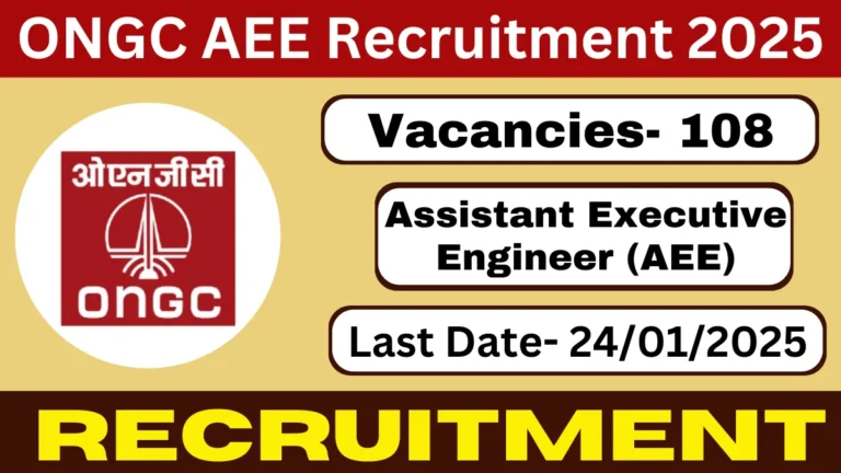 ONGC Assistant Executive Engineer Recruitment 2025