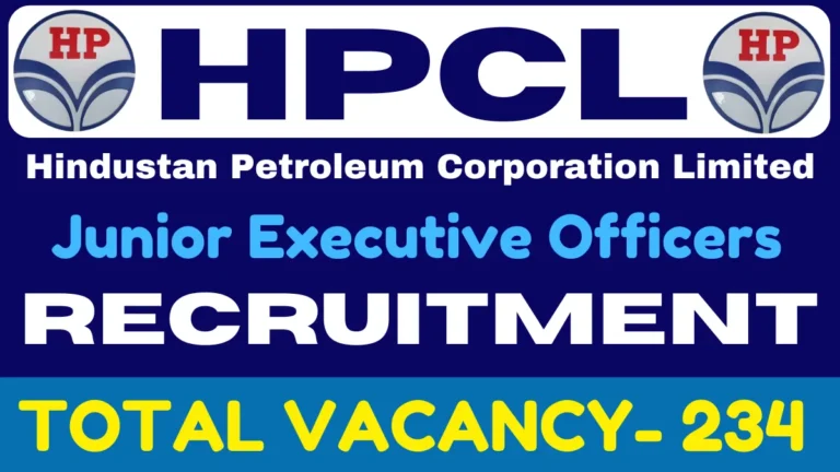 HPCL Junior Executive Officers Recruitment 2025