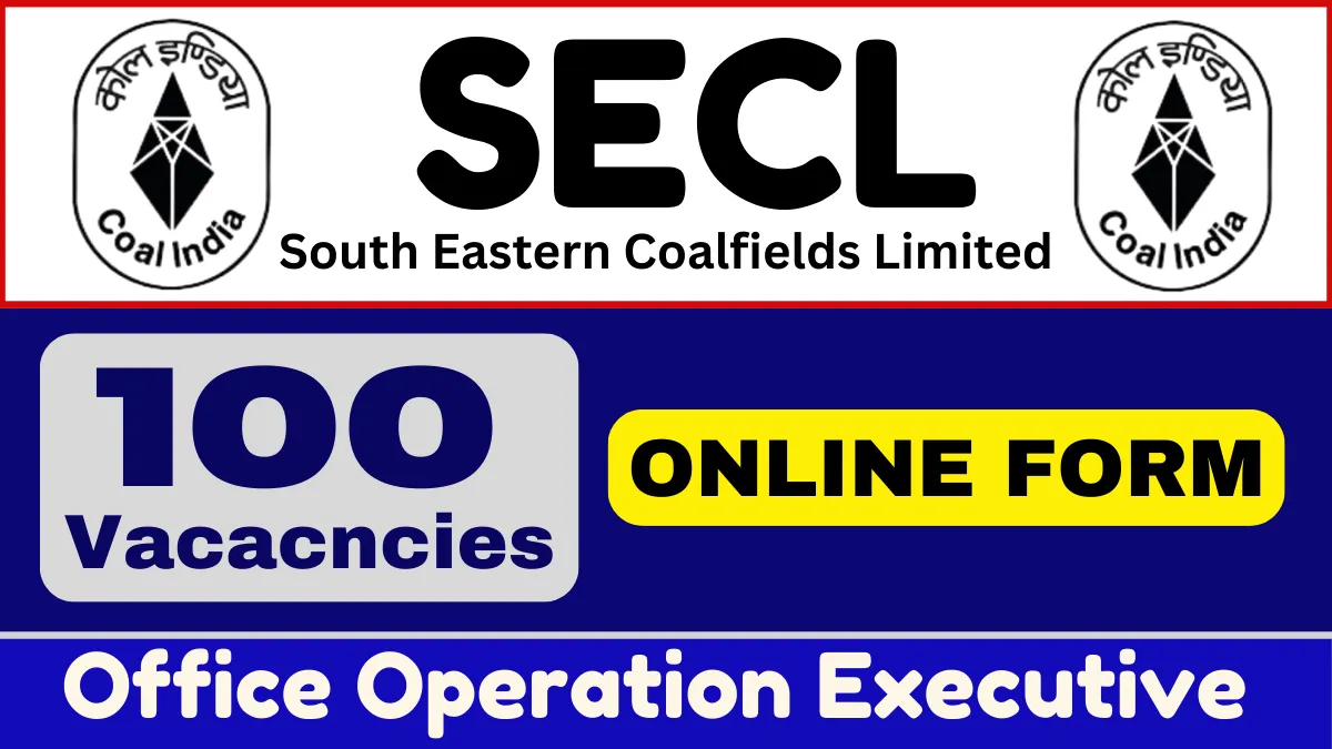 SECL Office Operation Executive Recruitment 2025