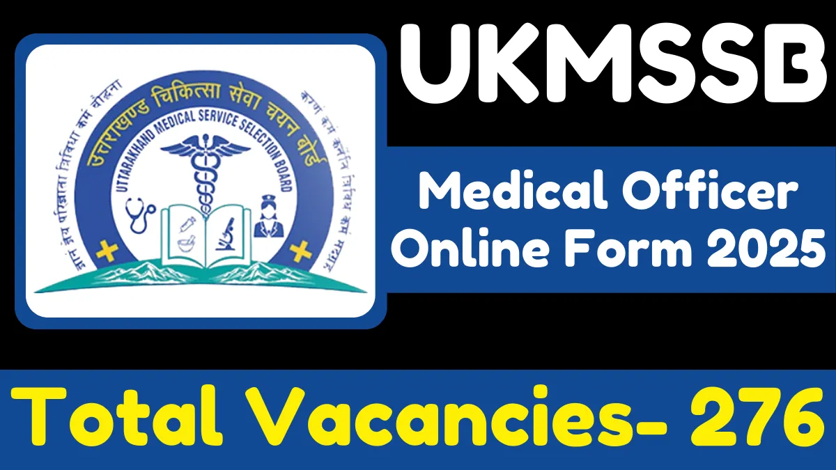 UKMSSB Medical Officer Online Form 2025