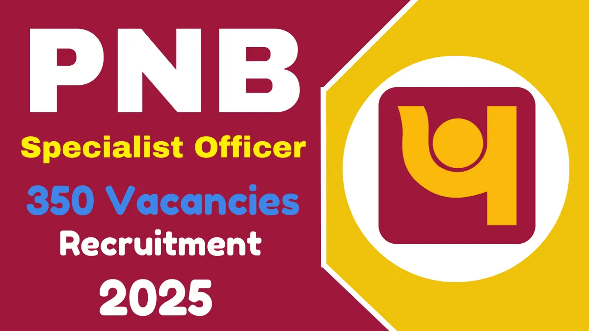 PNB Bank Specialist Officer Online Form 2025