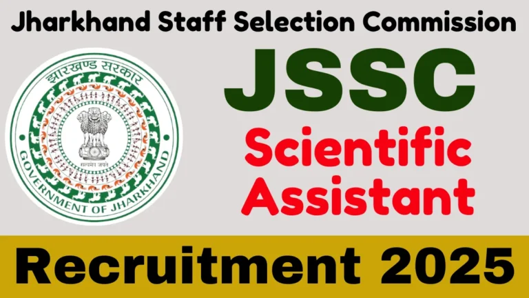 JSSC Scientific Assistant Online Form 2025