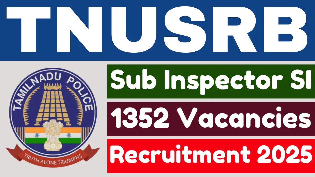 TNUSRB Police Sub Inspector Online Form 2025