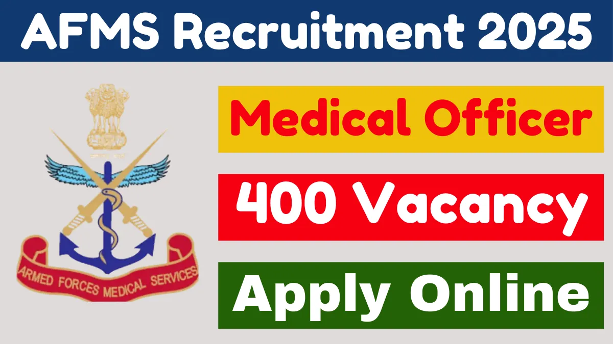 AFMS Medical Officer Online Form 2025