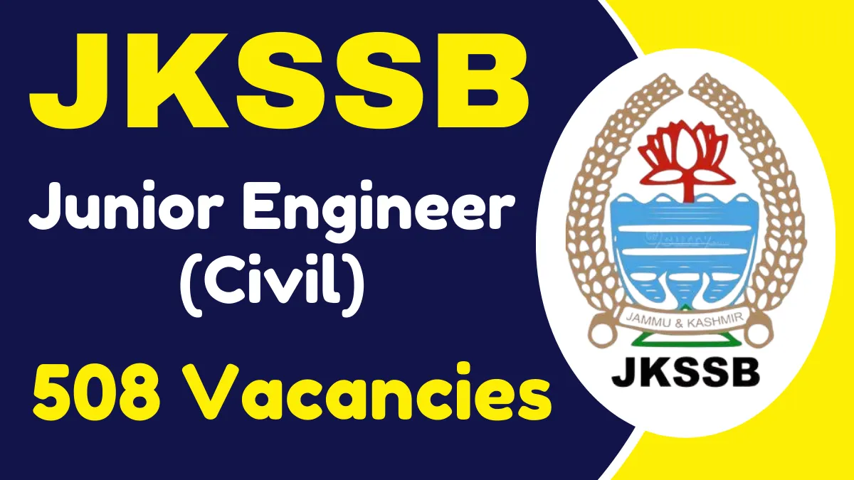 JKSSB Junior Engineer (Civil) Online Form 2025