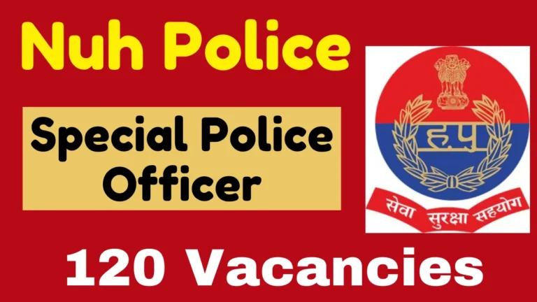 Nuh Police SPO Online Form 2025
