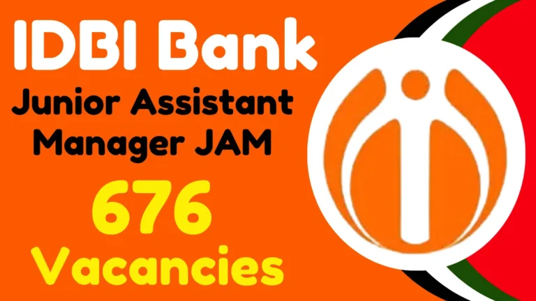 IDBI Bank Junior Assistant Manager JAM Online Form 2025