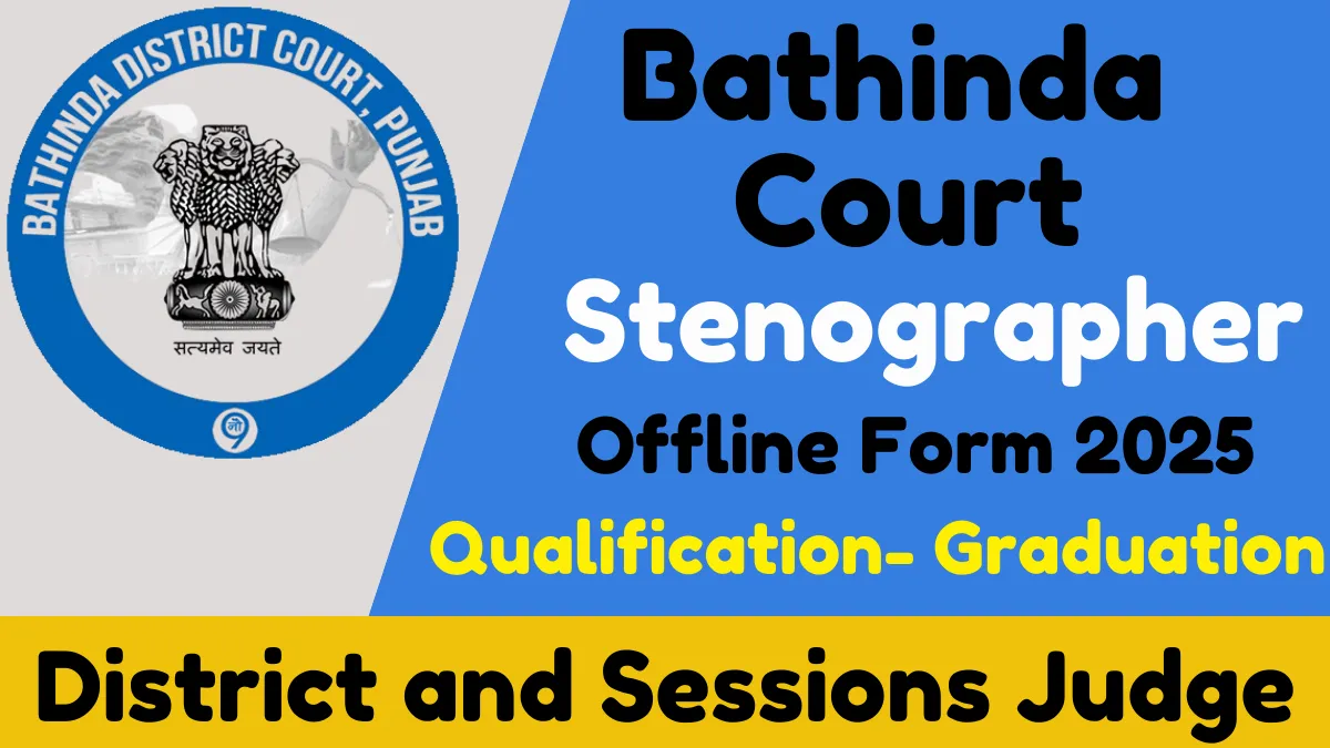 Bathinda Court Stenographer Offline Form 2025