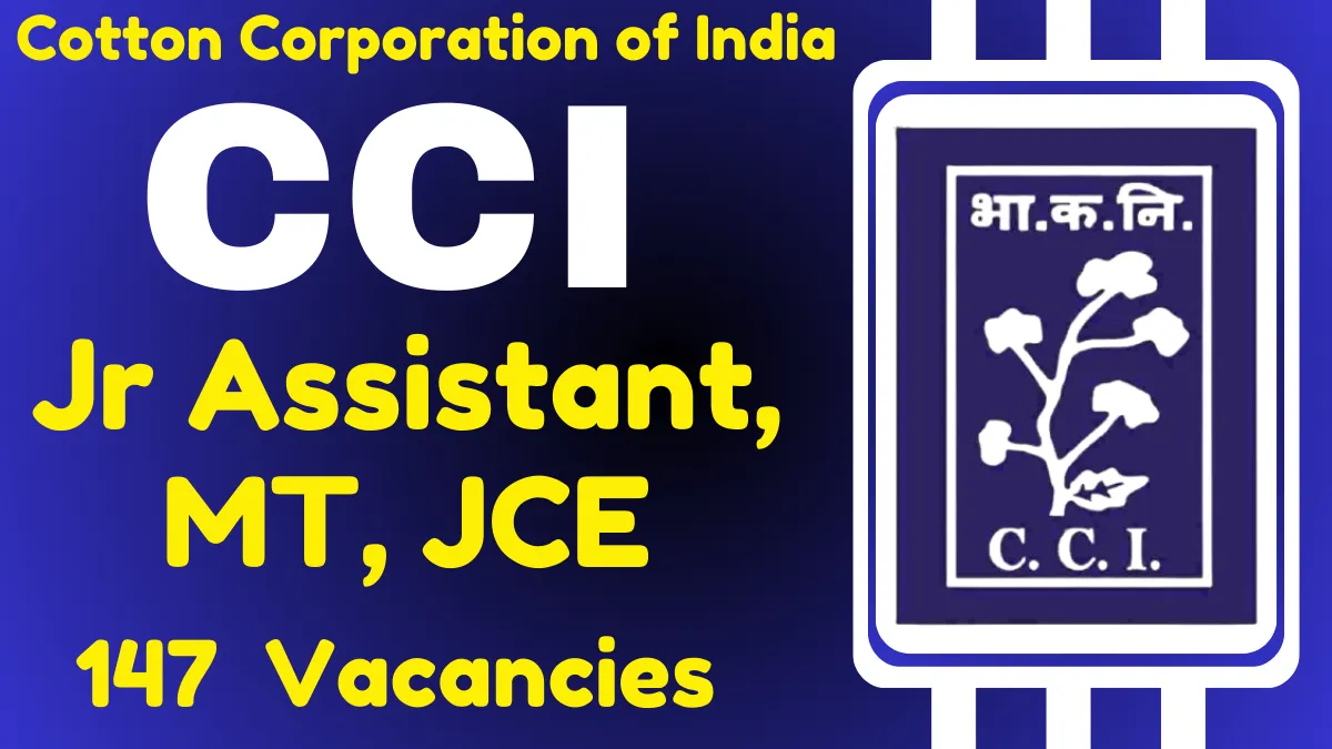 CCI Jr Assistant, MT, JCE Online Form 2025