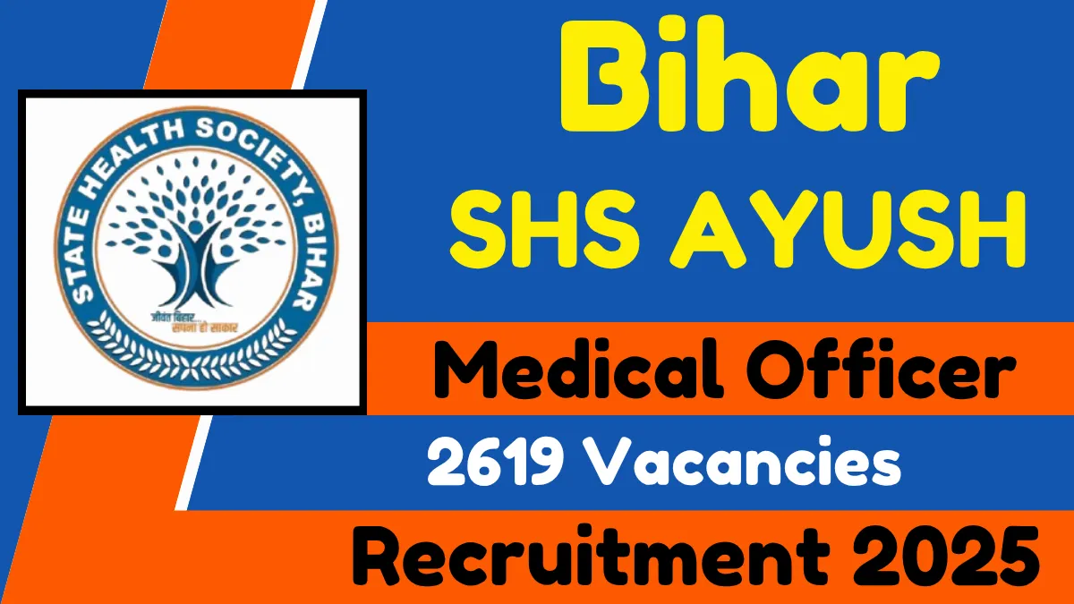 Bihar SHS AYUSH Medical Officer Online Form 2025