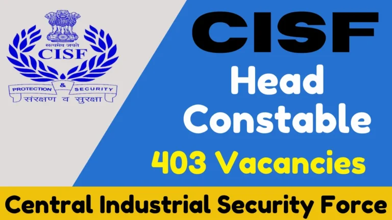 CISF Head Constable Online Form 2025