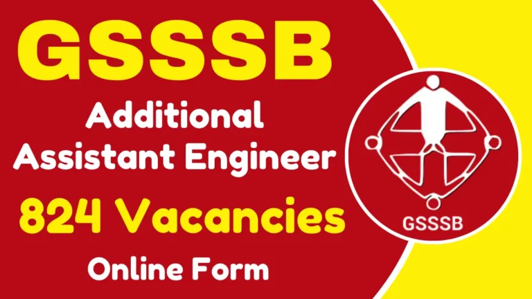 GSSSB Additional Assistant Engineer Online Form 2025