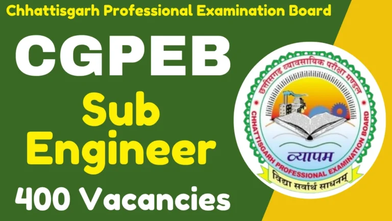 CGPEB Sub Engineer Online Form 2025