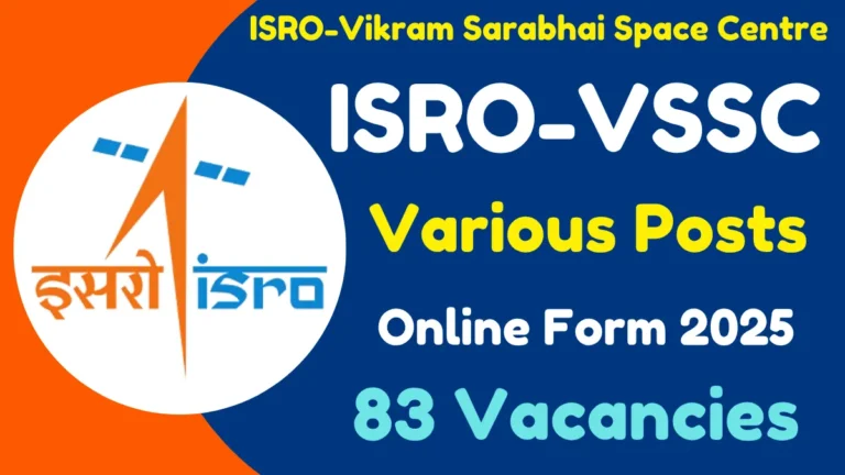 ISRO-VSSC Various Posts Online Form 2025