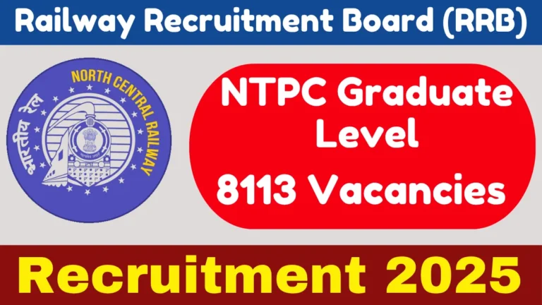 RRB NTPC Graduate Level Online Form 2025