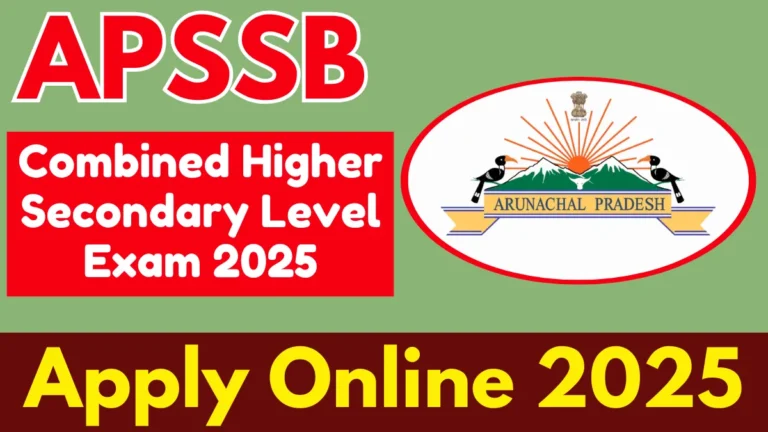 APSSB CHSL Various Posts Online Form 2025