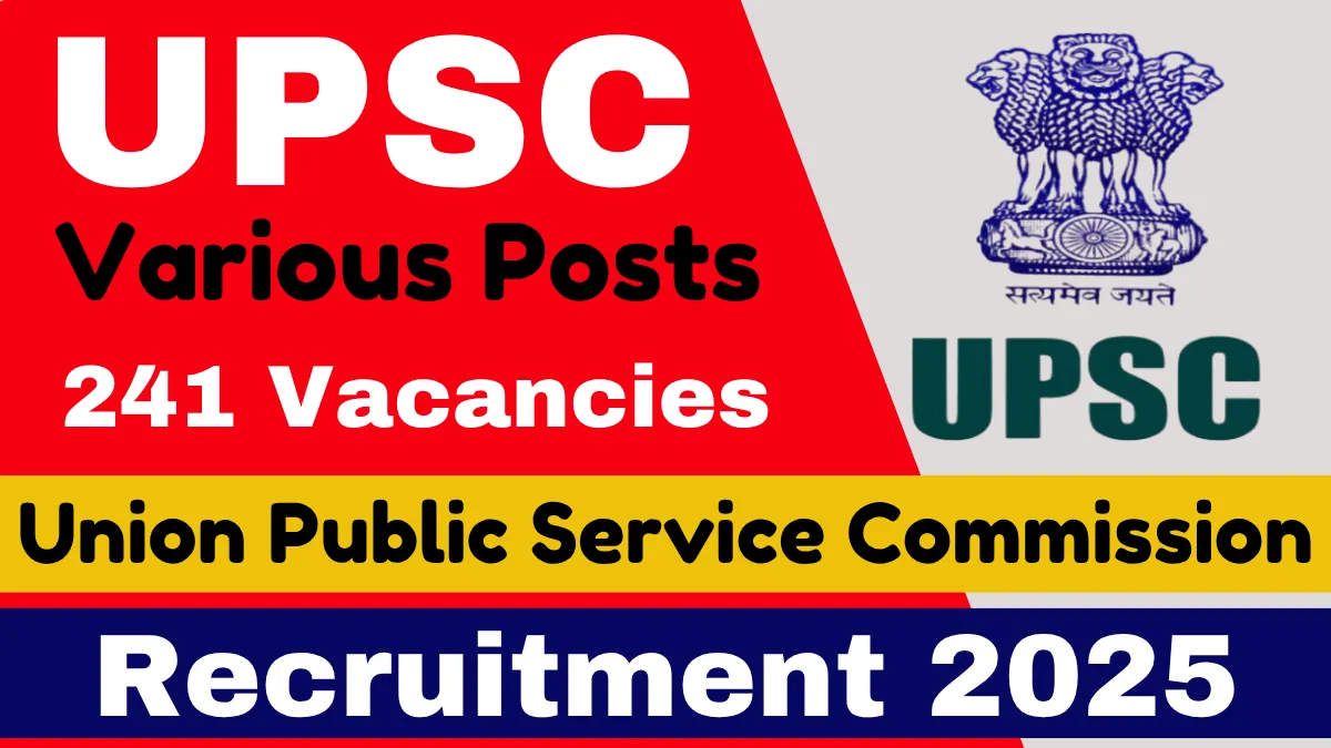 UPSC Various Posts Online Form 2025