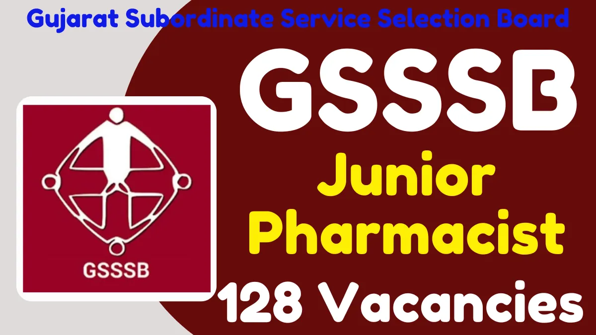 GSSSB Junior Pharmacist Online Form 2025