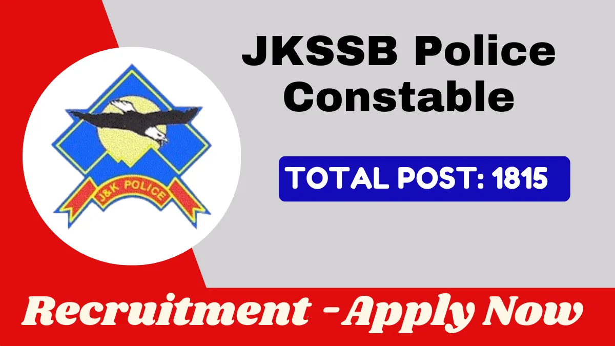 JKSSB Police Constable Vacancy 2025-26