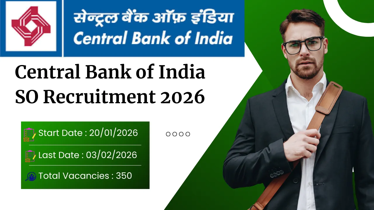 Central Bank of India SO Recruitment 2026